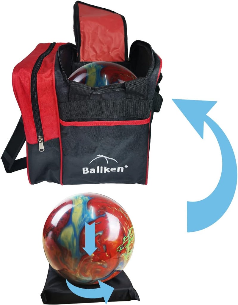 BALIKEN Single Bowling Ball Bag with Padded Ball Holder, The Bowling Bag Fits 1 Bowling Balls & Pair of Men Shoes in Size 13 - Image 4